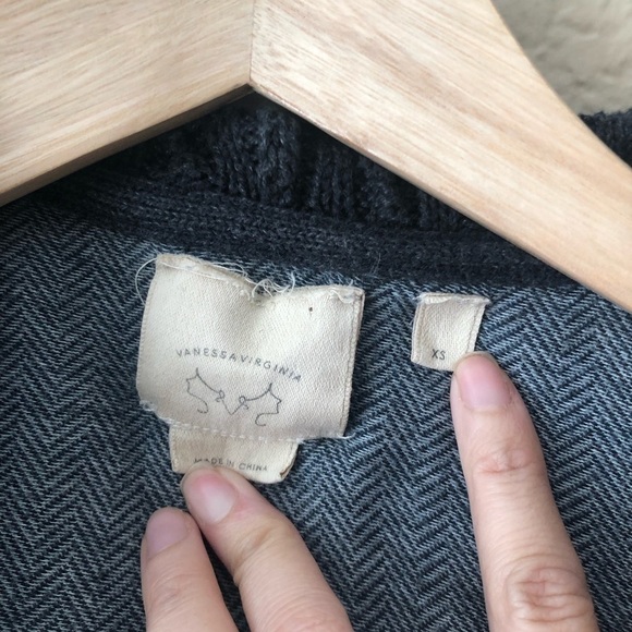 Anthro Vanessa Virginia Open herringbone cardigan - Picture 5 of 8